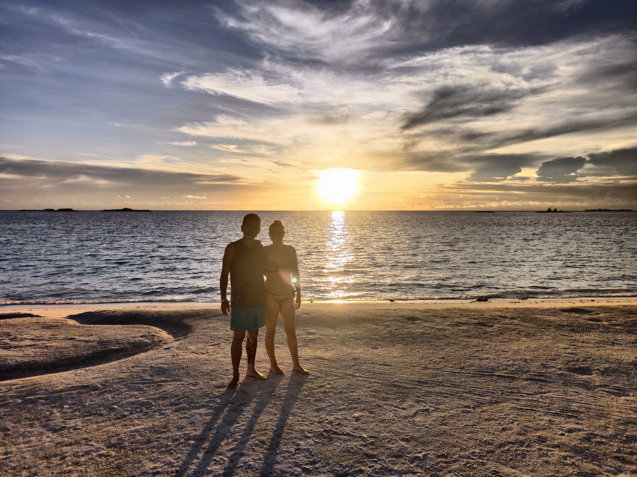 Atardeceres en Maldivas desde la playa.